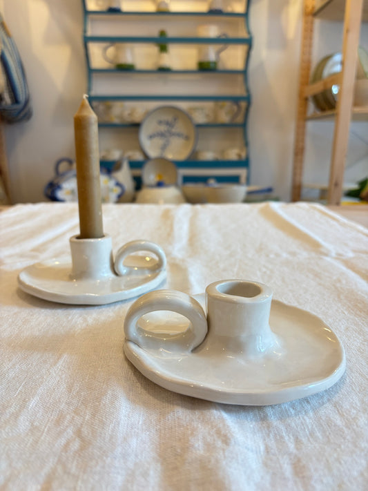 Portavelas de cerámica