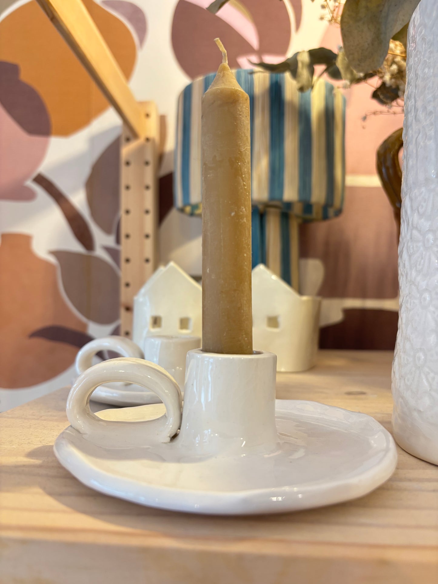 Portavelas de cerámica