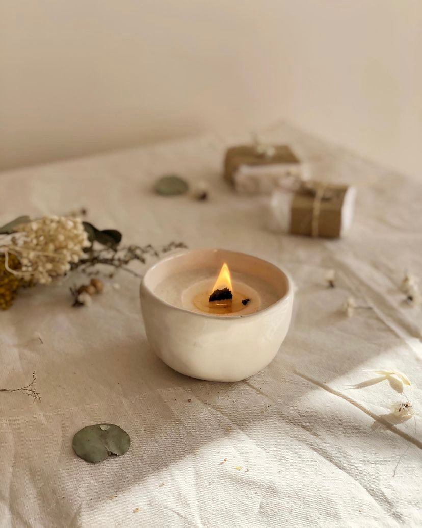 Vela ecológica de Flor de Algodón